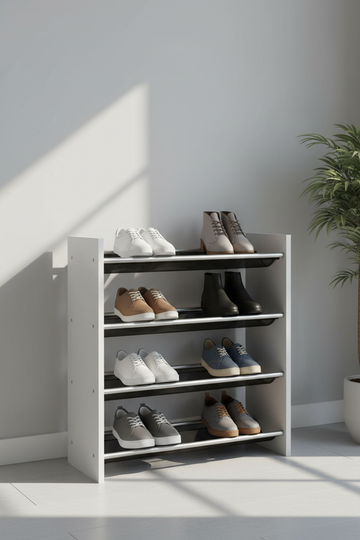 Modern 4-Tier Shoe Rack Organizer