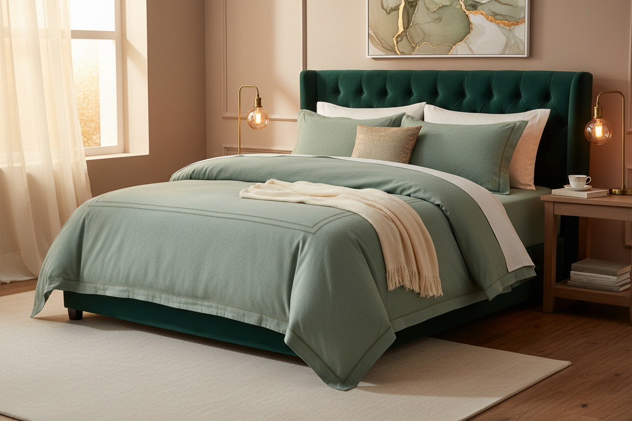 Luxury Duvet Cover Set with Pillowcases 100% Cotton