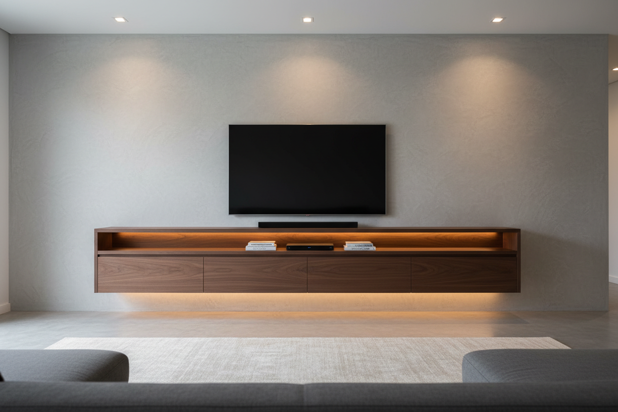 Modern Floating TV Unit Wall Mounted Media Console